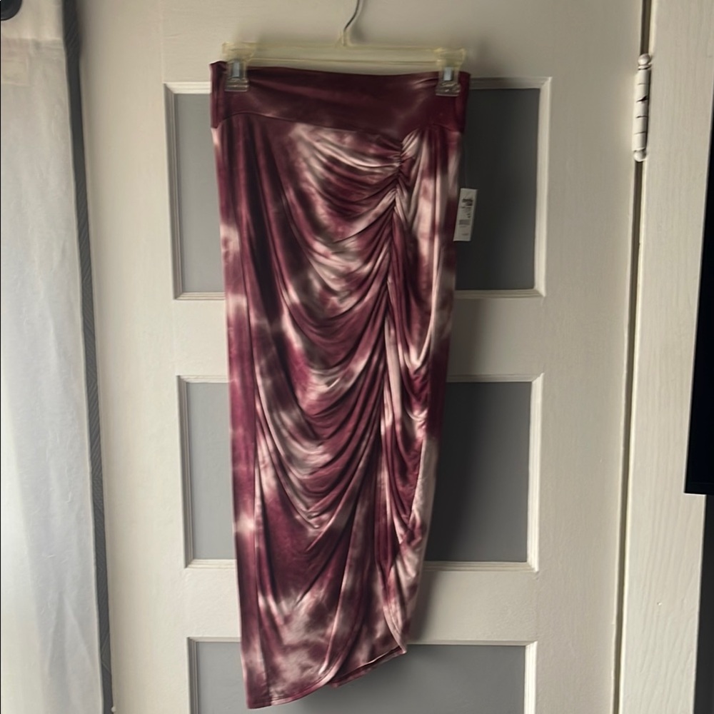 Charlotte Russe Maxi Pencil Skirt Asymmetrical Ruched